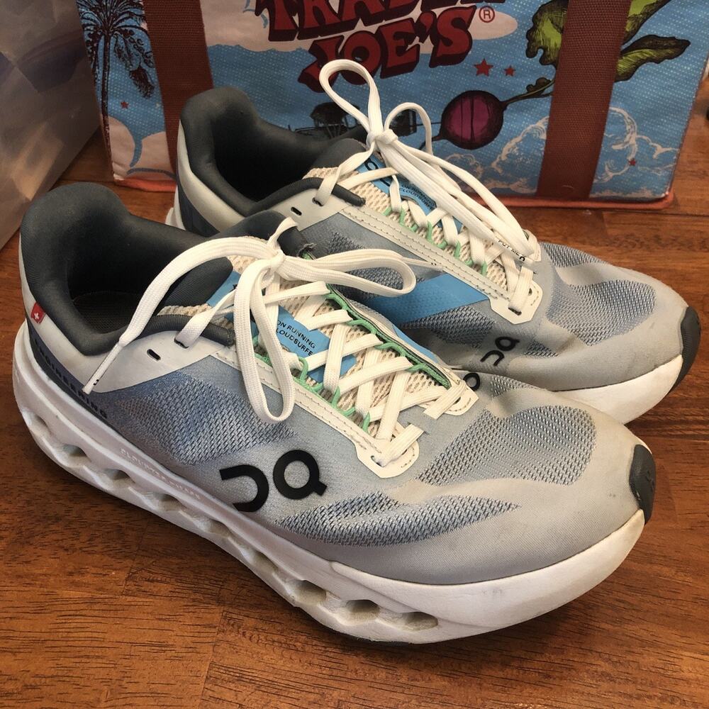On Cloudsurfer ShoesWomen’s 8.5 Niagara/White Low Top Sneakers Running Athletic
